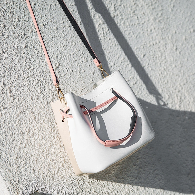 2019 Fresh Style Bucket Bag with Tassel PU Leather Crossbody Bag for Women