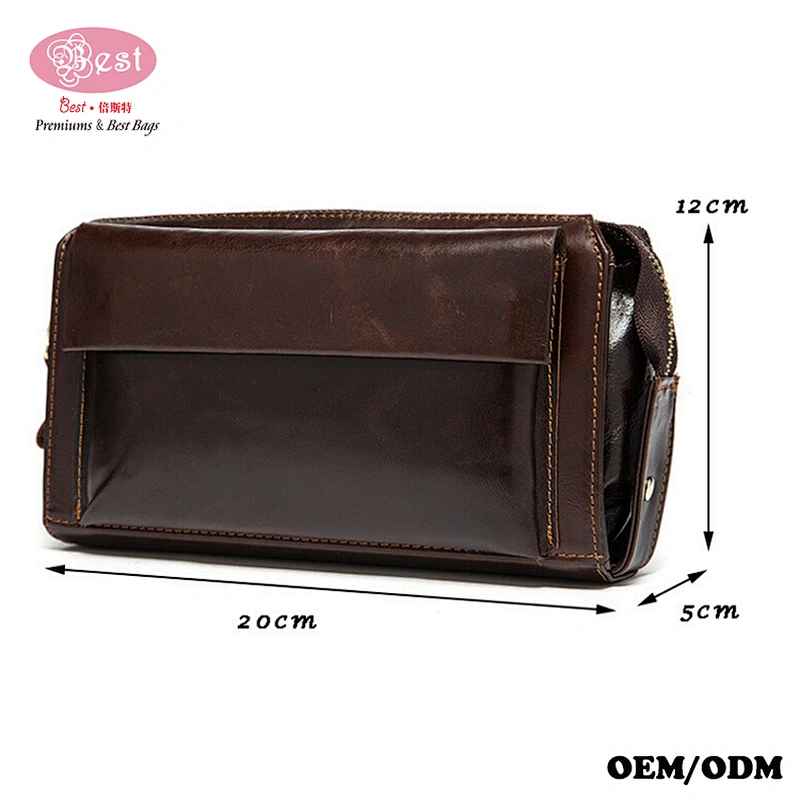 Pouch Handbag Genuine Leather Wallet Men's Clutch Bags Carteras de cuero
