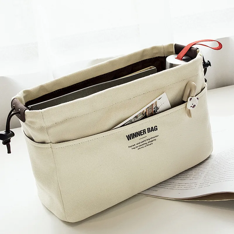 Wholesale large plain canvas cosmetic pouch makeup toiletry bag for women