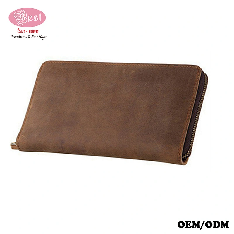 Custom Leather Coin Purse Slim Money Pouch wallet lining fabric wallet guangzhou Zip Leather Wallet