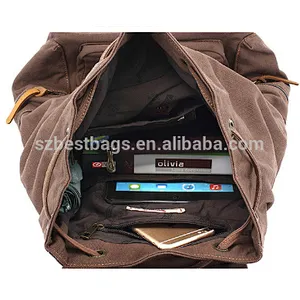 Outdoor travel shoulder backpack men women unisex daily canvas backpack vintage computer backpack