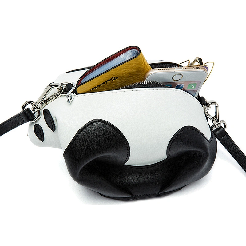 Womens cute small mini panda handbag shoulder hand purse sling bags for girls
