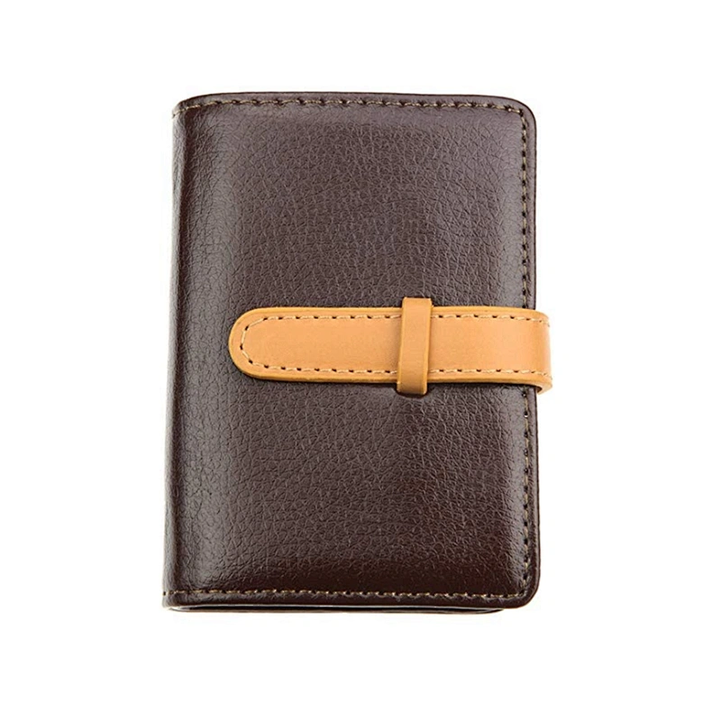 New Business name card case customized your logo brand PU Leather Credit Card Holder with 26 Card Slots