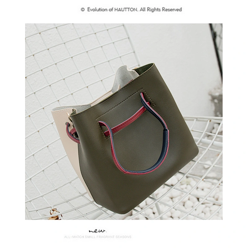 2019 Fresh Style Bucket Bag with Tassel PU Leather Crossbody Bag for Women
