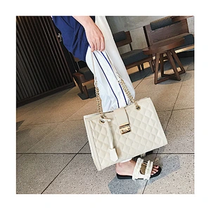 European and American Fashionable Lattice Chain Bag Sling Shoulder Bag