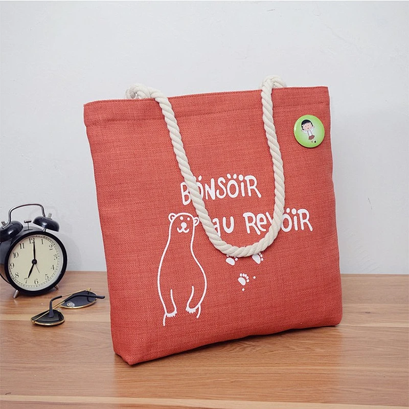 Reusable foldable personalized custom printed cotton canvas tote shopping bags