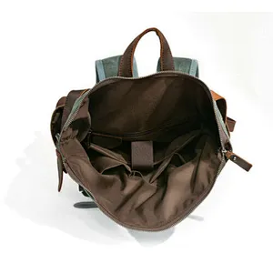 Wholesale make canvas backpack rucksack high quality outdoor school Backpacks