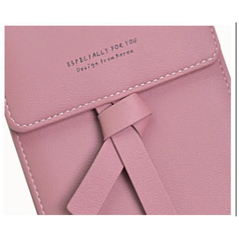 2019 new mobile phone bag with strap crossbody women pu leather shoulder bag