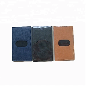Top selling real leather cell phone card holders business adhesive credit card wallet
