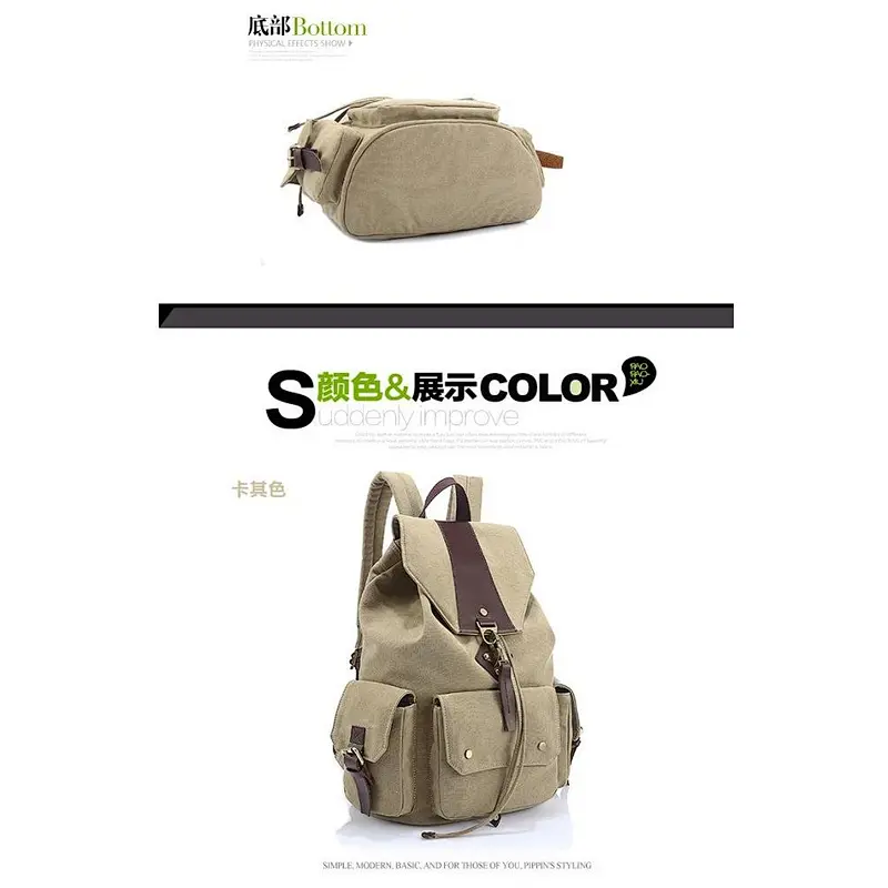 Amazon top sellers versatile large capacity leisure canvas backpack for college students for outdoor sports or school