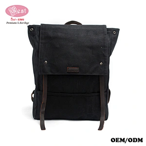 Wholesale vintage latest fashion backpack waxed canvas backpack travel canvas backpack