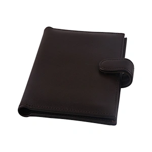 High Quality PU Leather Passport Card Holder with Clear Plastic pvc