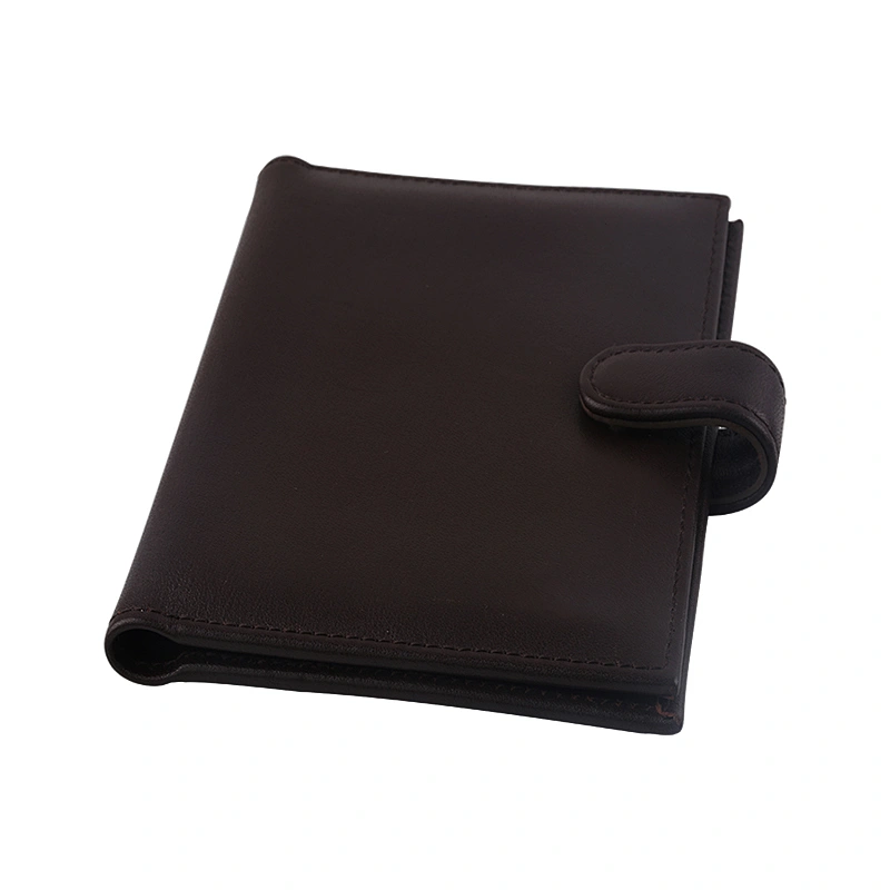 High Quality PU Leather Passport Card Holder with Clear Plastic pvc