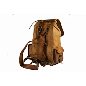 Bag Leather Backpack Men Laptop Satchel Travel Vintage Shoulder Rucksack School