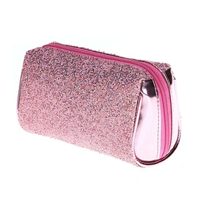 Portable Pink Makeup Tool Bags Sequin Bling Organizer Cosmetic Bags
