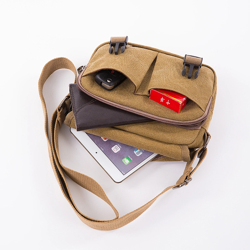 Daily durable cotton canvas crossbody messenger postman satchel shoulder sling bag for male