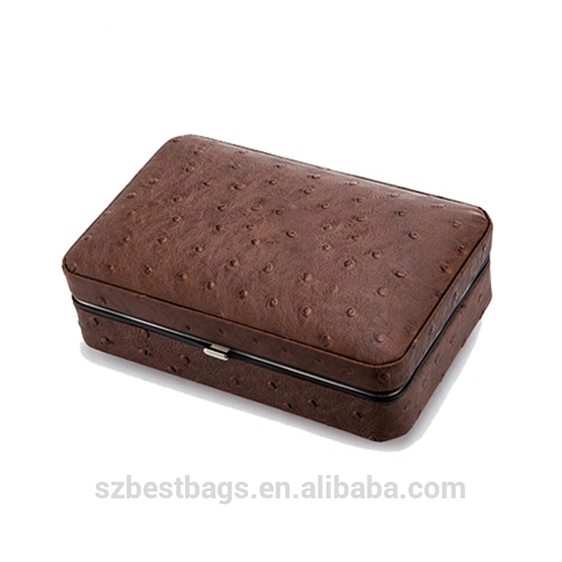 Factory Price Genuine Leather Cigar Case High Quality Cigar Humidor Cigar Box