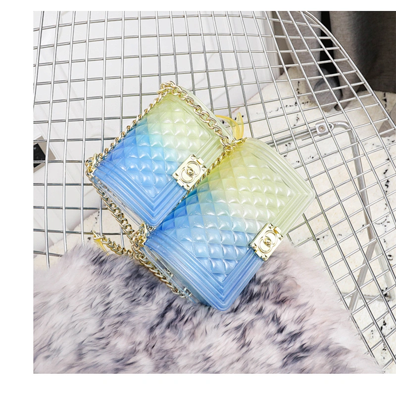 ladies korean style jelly clutch bag Rivet Fashion Element magazine bolsas femininas women's bag