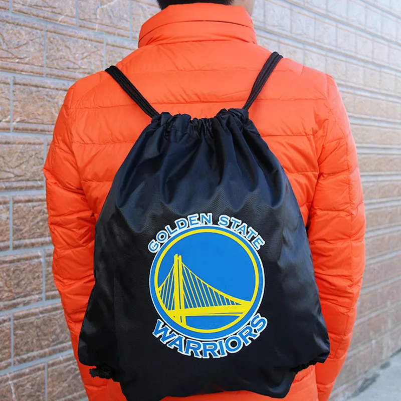 Polyester drawstring backpack swim football basketball soccer drawstring bag