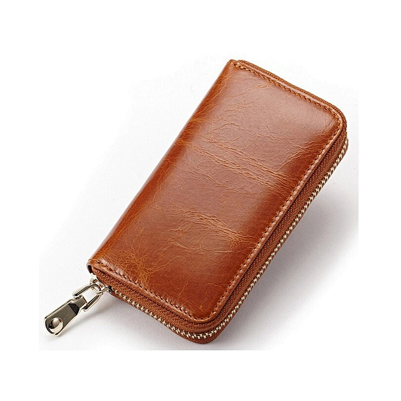 Drop Shipping Holidays Gift Vintage Real Leather Car Key Holder Wallet