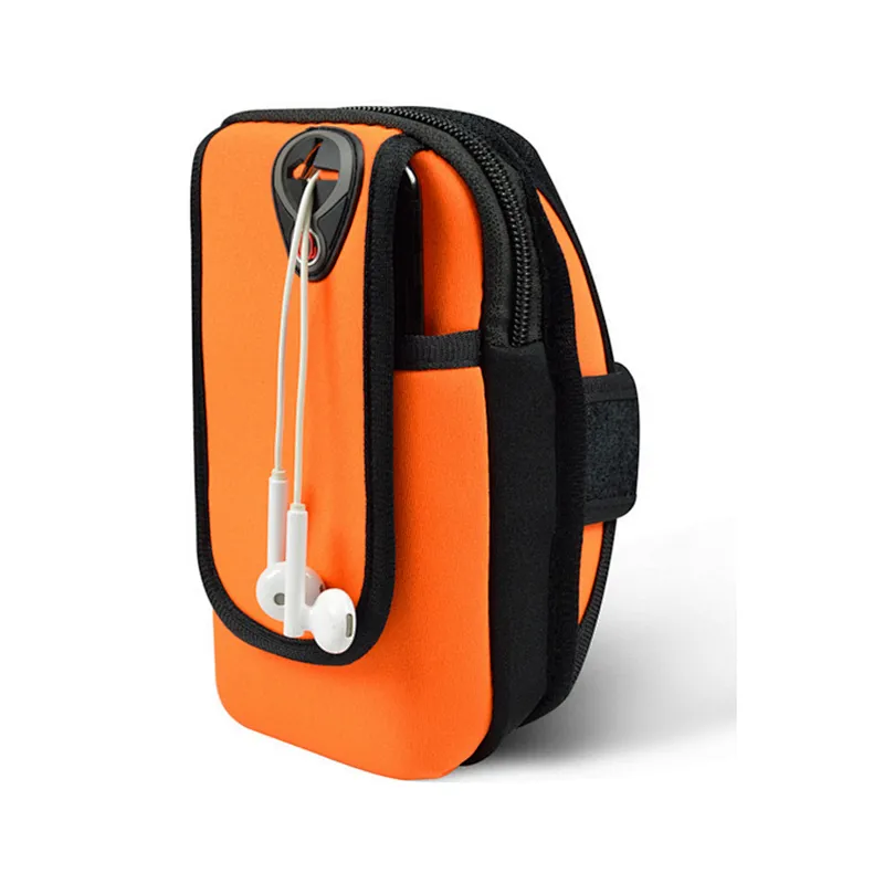 Outdoor sports mobile phone arm pouch running exercise neoprene hand phone case fitness center equipment phone pouch