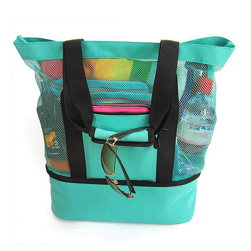 China backpack bag factory can be customized cheap multifunctional waterproof mesh beach bag tote bag polyester canvas