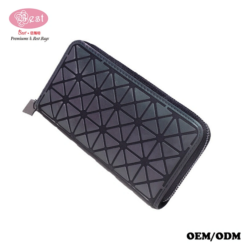 New Rhomboids Clutch Bag Phone Bag Long Zipper Card Organizer Wallets