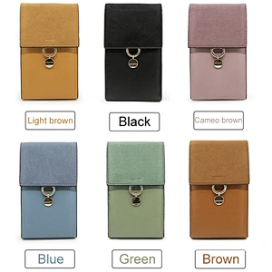 Mini PU fabric metal chain strap sling cellphone crossbody wallet bag for women