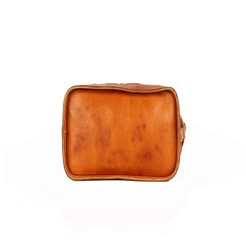 2019 Vintage casual head layer cowhide single-shoulder cross-body woven bag for shopping or daily use