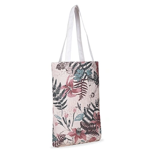 Cotton canvas cotton hand bag gift bag flower print tote bag