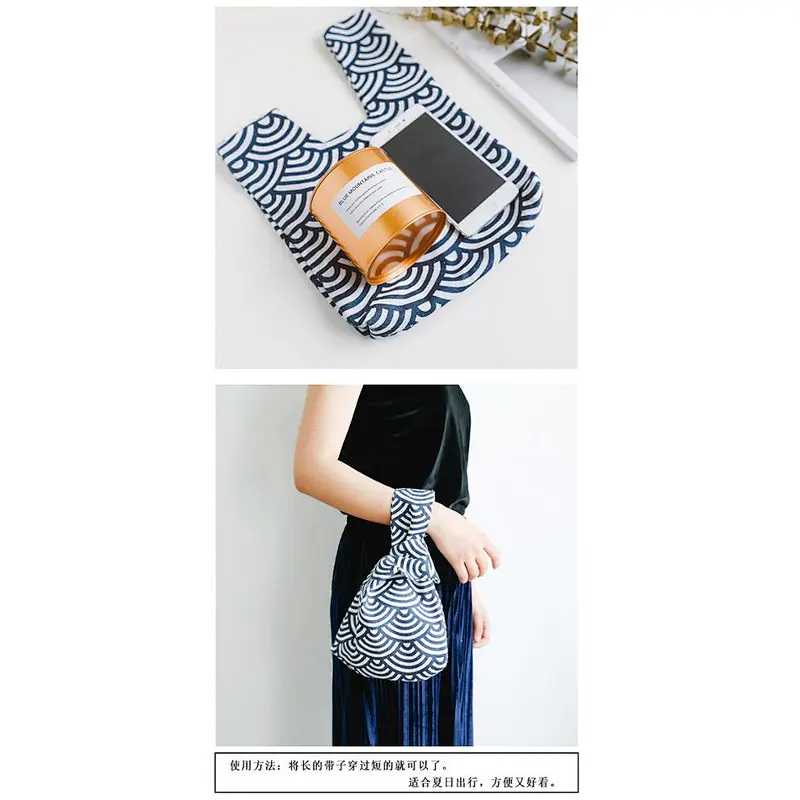 2019 elegant versatile fashion comfortable cotton wrist bag for women for shopping or daily used