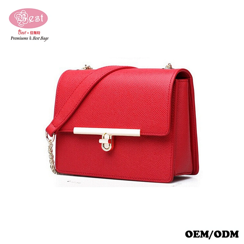 Hot Selling Fashion Designer Branded Cowhide Leather Crossbody Bag Trends Long Chain Shoulder Bag Lady Real Leather Handbags