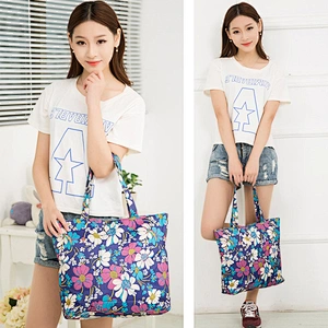 High quality portable large decorative nylon foldable shopping bag with zipper