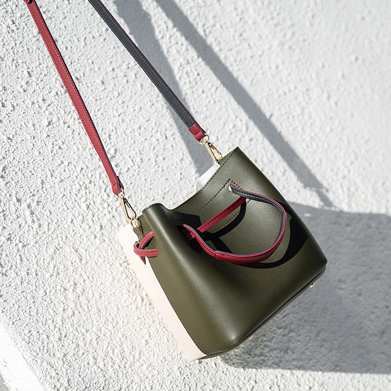 2019 Fresh Style Bucket Bag with Tassel PU Leather Crossbody Bag for Women
