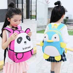 Custom children kids cute cartoon animal school backpack schoolbags book bag