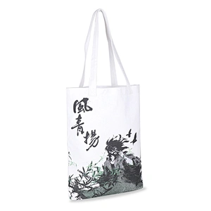 Canvas cotton 100% eco-friendly Chinese style print tote bag