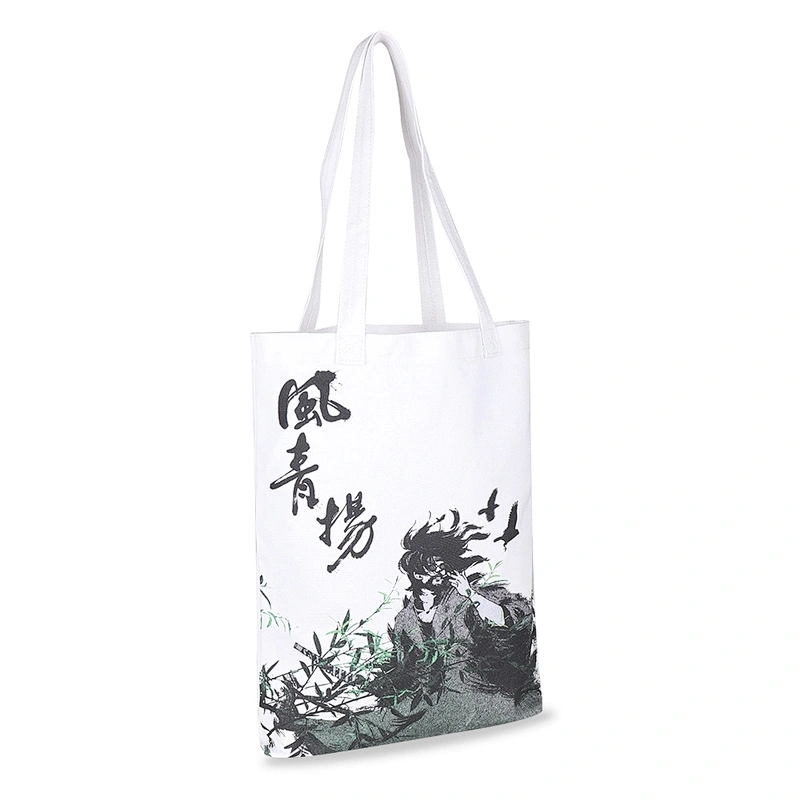 Canvas cotton 100% eco-friendly Chinese style print tote bag