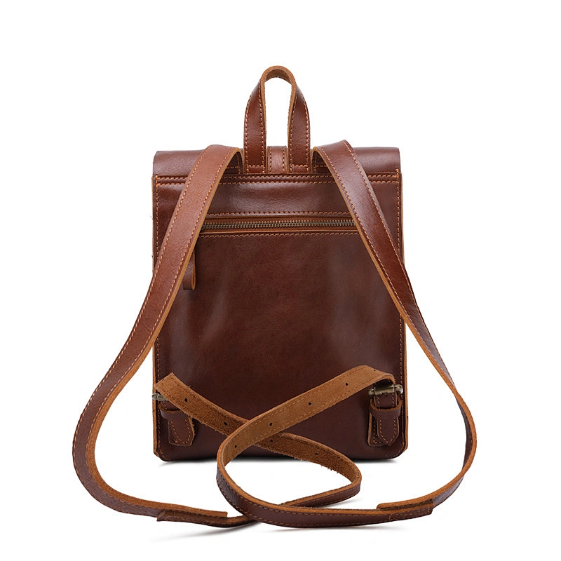 2019 New Style School Bag Superior Cowhide Leather Vintage Backpack