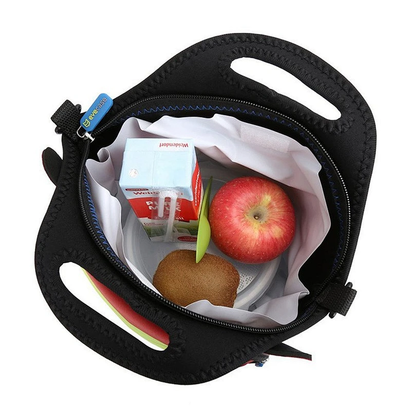 Customized student kids insulated neoprene picnic backpack lunch bag