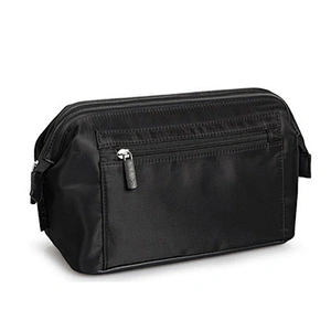 Fashion durable toilery bag large black hanging cosmetic bag for mens