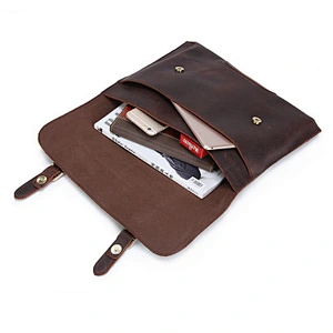 Vintage Genuine Leather Briefcases Men's Laptop Bags Top Layer Genuine Cow Leather Business Bags For Men
