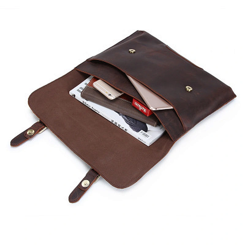 Vintage Genuine Leather Briefcases Men's Laptop Bags Top Layer Genuine Cow Leather Business Bags For Men
