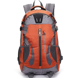 Recycled waterproof green color kids hiking daypack backpack with waist belt
