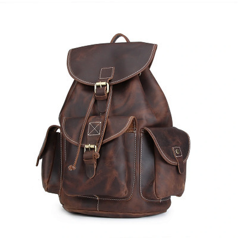 New Arrival Leather Fashion Vintage Backpack Genuine Leather Backpack For Men