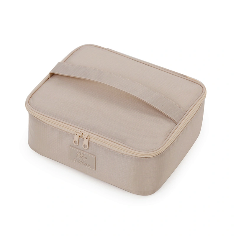 Travel mesh fabric cosmetic make up brush organizer makeup bags with compartments