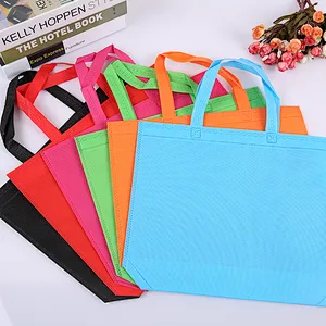 Custom made standard size non woven non-woven fabric logo shopping bags for shopping
