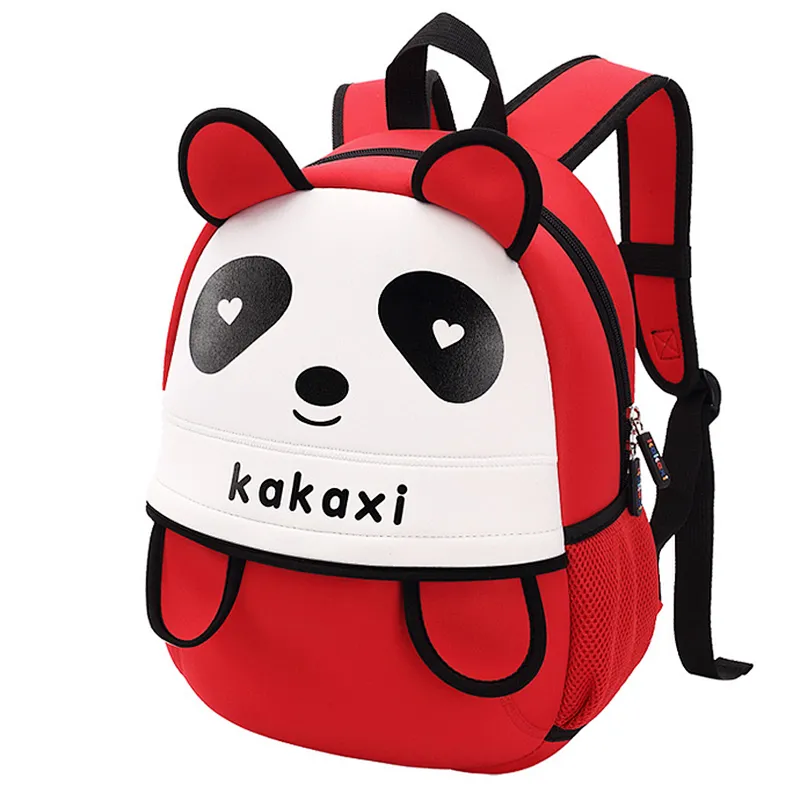 Fancy waterproof kids schoolbags children cartoon zoo animals penguin backpack