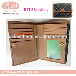 0015high-quality new style RFID blocking leather men's rfid wallet