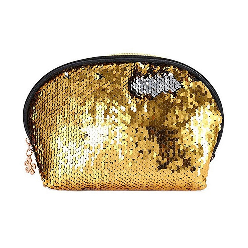 Factory Direct Sale Multifunction Glitter Sequin Makeup Storage Clutch bag Customized Cosmetic Bag