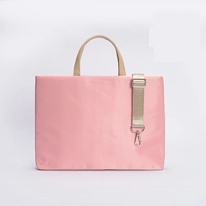 Nylon with leather  bag Business Computer Laptop Case  Shoulder Messenger crossbody  handbag for Women and Men